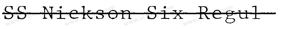 SS Nickson Six Regul字体转换